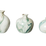 Stoneware Vases with Marbled Design