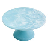 Lucente Resin Matte Blue Cake Plate