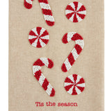 Candy Cane Christmas Bead Towel
