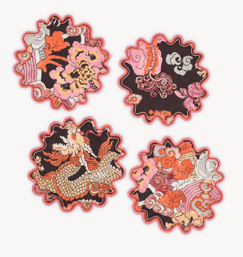 Matouk Magic Mountain Cocktail Napkin Set of 4