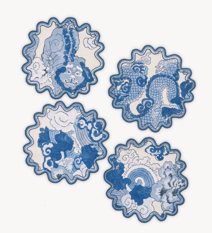 Matouk Magic Mountain Cocktail Napkin Set of 4