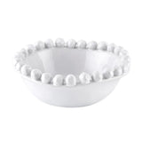 Small Ceramic Beaded Bowl - White