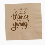 Thanks And Giving Napkins