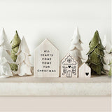 Handmade Christmas Trees - Green - Set of 2