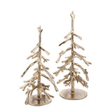 Gold Metal Twig Trees - Set of 2