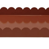 Brown Enameled Metal Tray
