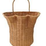 Rattan Scalloped Wall Basket