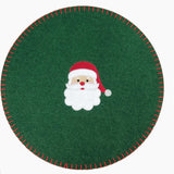 Christmas Santa Green Felt Placemat