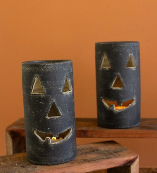 Black Clay Jack-O-Lantern