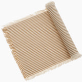 Ticking Fringe Runner Tan