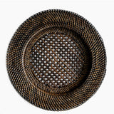 Dark Brown Rattan Charger Plate
