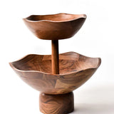Fundamental Wood 2 Tiered Bowl