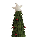 Wool Felt Tree / Star & Pom Poms