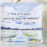 Luke 1:37 Acrylic Scripture Block