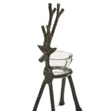 Rustic Reindeer Tealight Holder Short