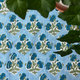 Poms Tablecloth Bluebird