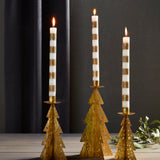 Gold Tin Tree Taper Holder