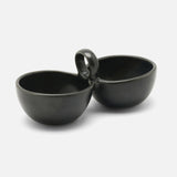 Desmond Black Glaze Snack Bowl Double