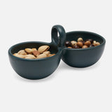 Desmond Midnight Teal Snack Bowl Double