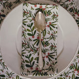 Bauble Stocking Holly Berry Dinner Napkin