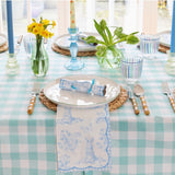 Mint & White Gingham Tablecloth