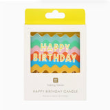 Wavy Large Block Birthday Candle