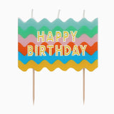 Wavy Large Block Birthday Candle