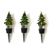 Jeweled Christmas Tree Bottle Stopper