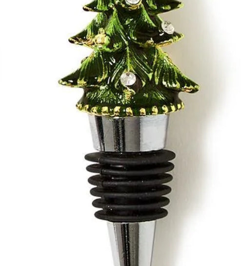 Jeweled Christmas Tree Bottle Stopper