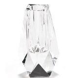 Faceted Hand-Cut Crystal Glass Bud Vase