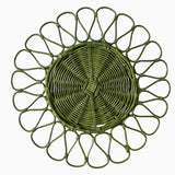 Rattan Petal Wicker Straw Charger Plate