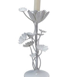 Metal Flower Taper Candle Holder