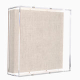 6x6x2” Modern UV-Grade Acrylic Shadowbox with Linen Canvas