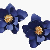 Navy Petal Stud
