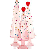 Decorated Dotted Trees Translucent Pink