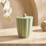 Nera Lidded Jar, Light Green