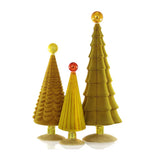 Crushed Velvet Trees Mustard