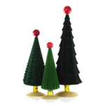 Crushed Velvet Trees Green
