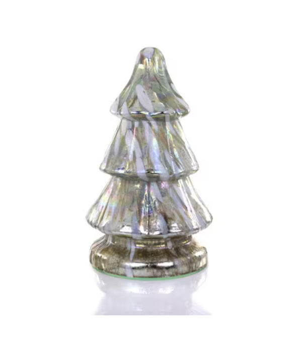 Mottled Glass Tree Silver
