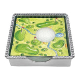 White Golf Beaded Napkin Box