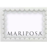 White Acrylic Double Scallop 4x6 Frame