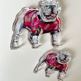 Bulldog Red Acrylic- Small