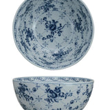 Porcelain Bowl With Botanicals Crackle Glaze