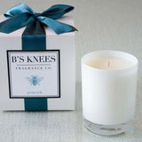 B’s Knees 1 Wick White Glass Candle