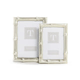 Silver Faux Bamboo Photo Frame