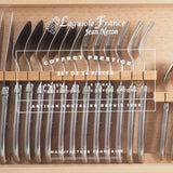 Laguiole 24 Piece Flatware Set, Stainless Steel with Acrylic Lid