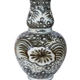 Black Sea Flower Gourd Vase