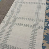 Wool Rug Gray And White