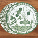 VIDA Faenza and Chetah Reversible Placemats- GREEN