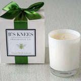 B’s Knees 1 Wick White Glass Candle